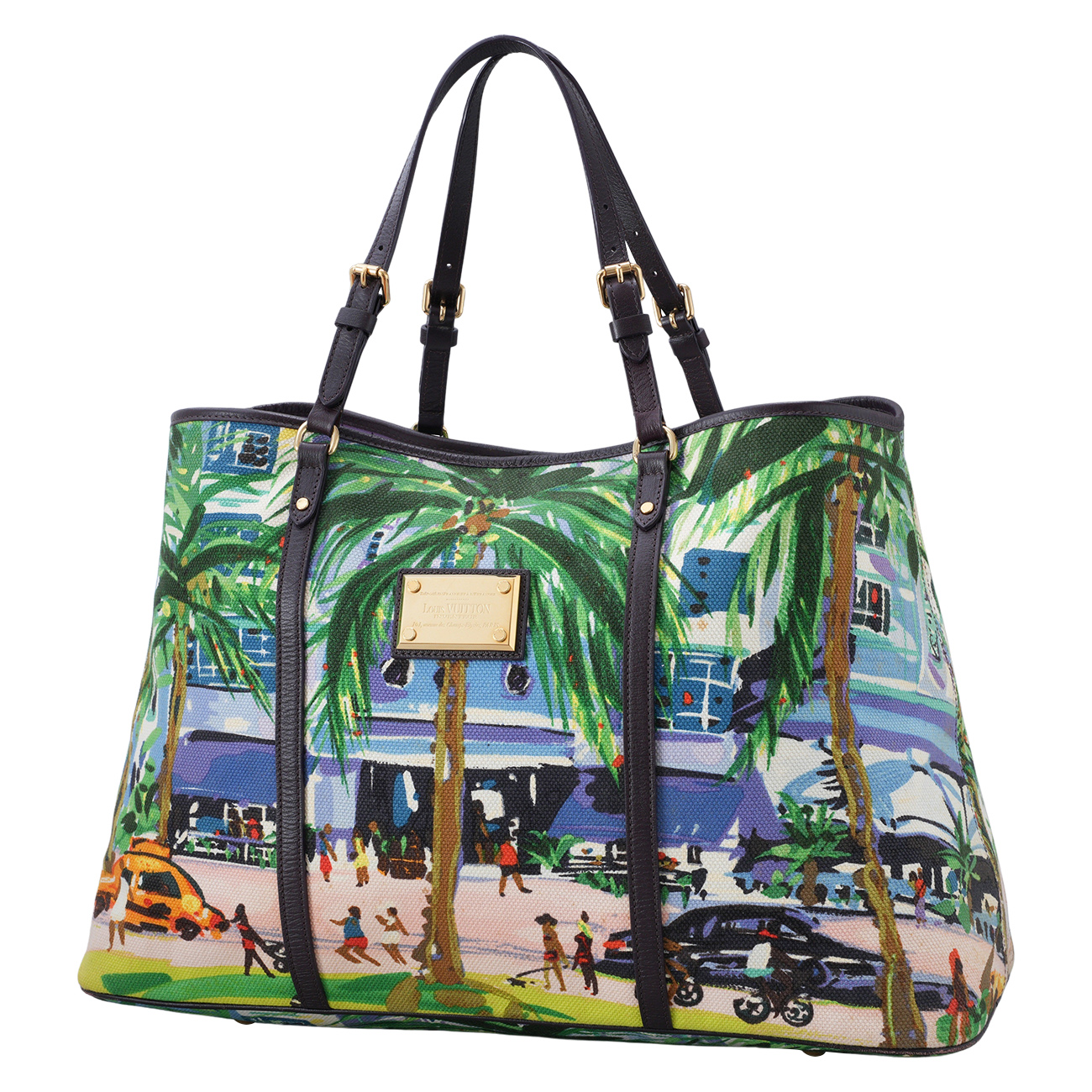 LOUIS VUITTON(USED)루이비통 시즌 패브릭 쇼퍼백